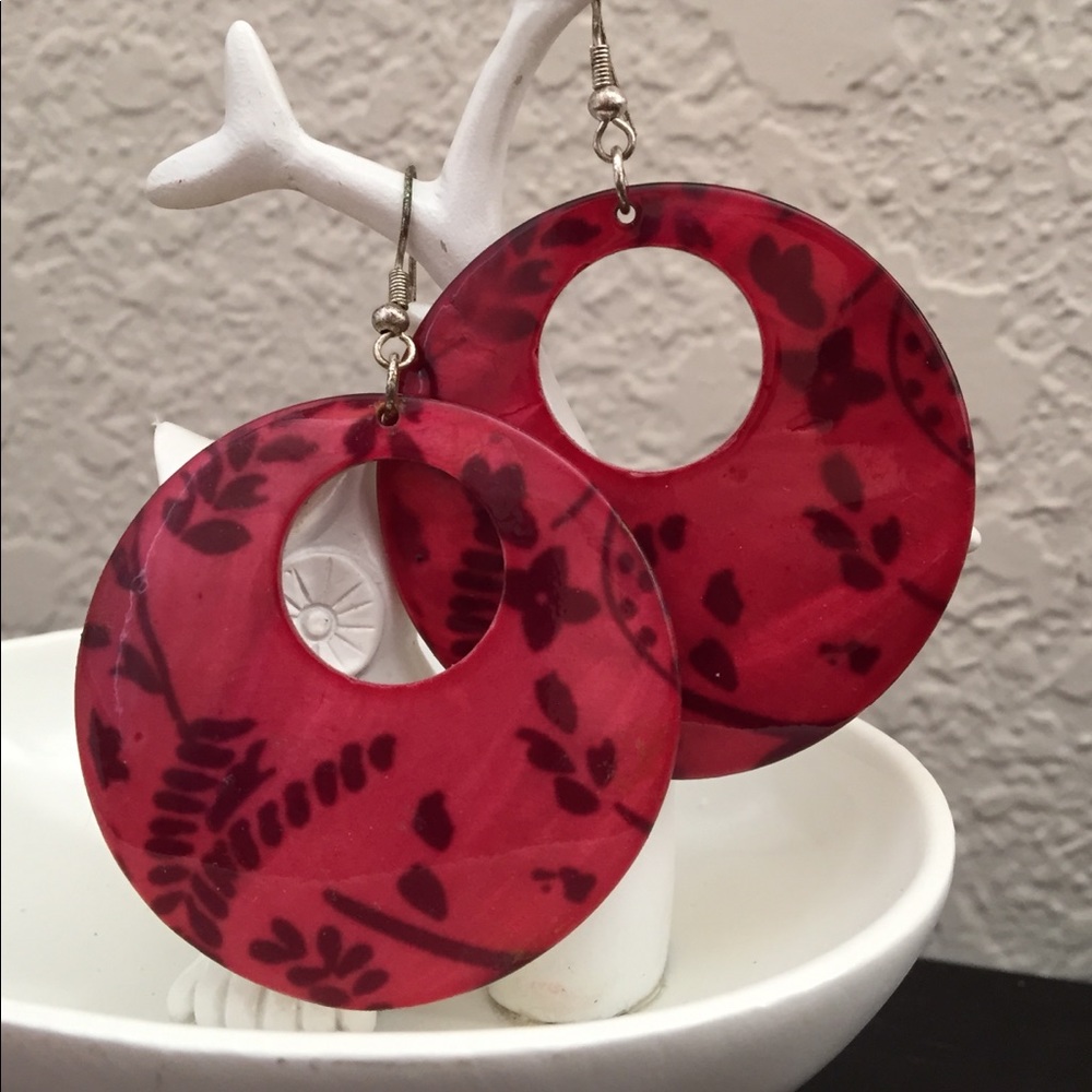 Unique abalone earrings